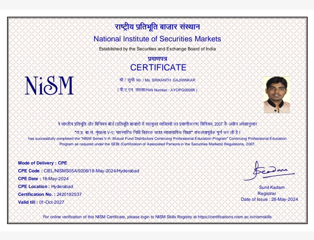 NISM Certificate